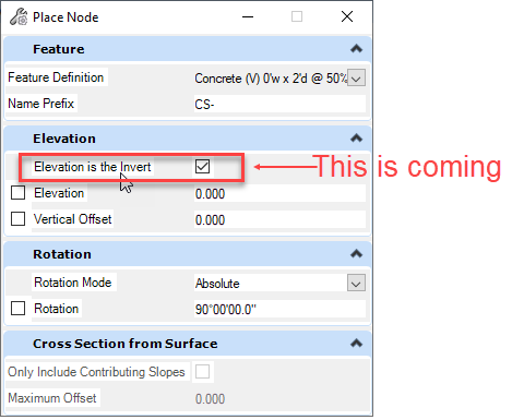 Elevations is Invert? (coming soon)