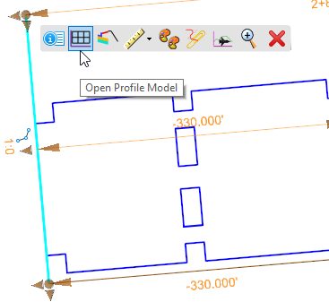 Open the West Drape Line Profile