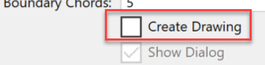 Ensure Create Drawing is OFF